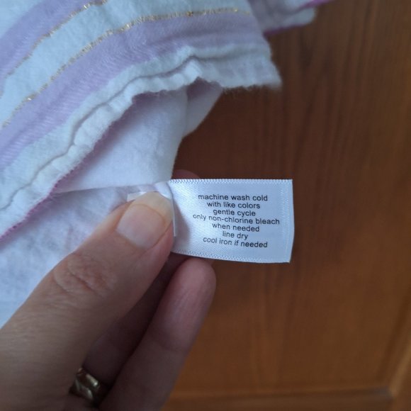 Lane Bryant Striped Smocked Off the Shoulder Top Size-10/12 - Picture 9 of 11